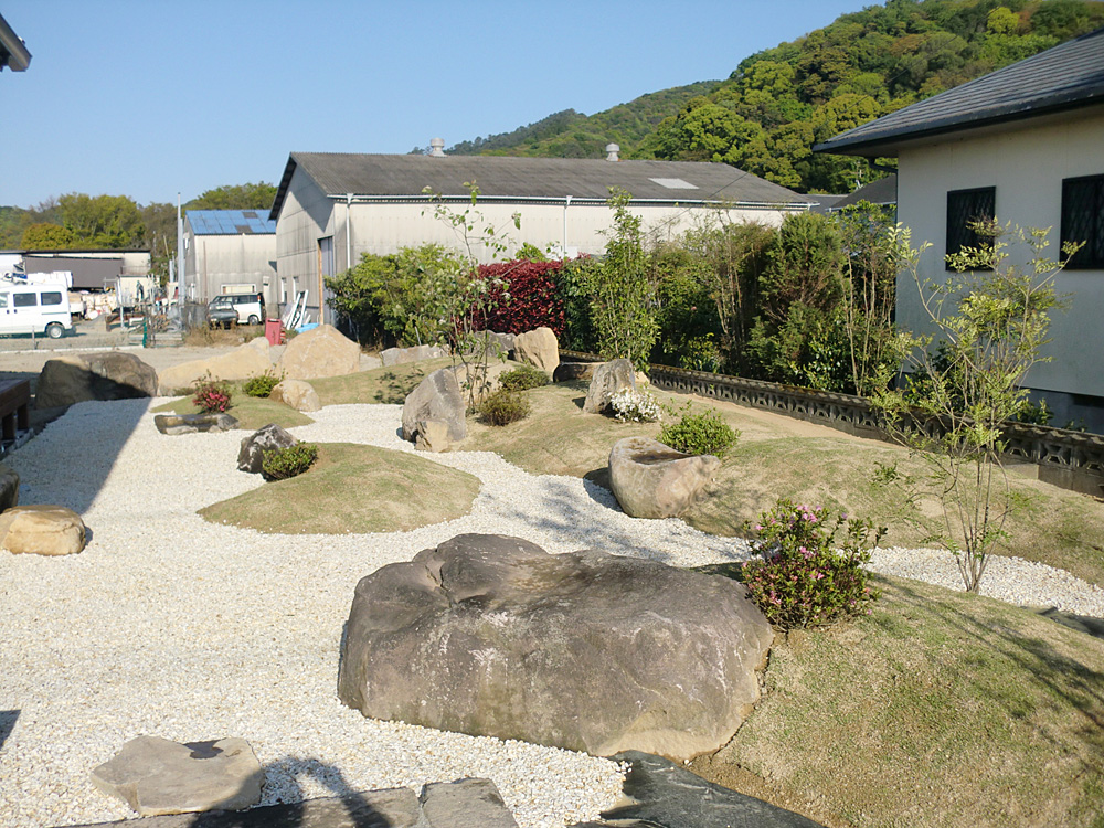 熊本市南区M様邸、庭の方はこんなふうに。